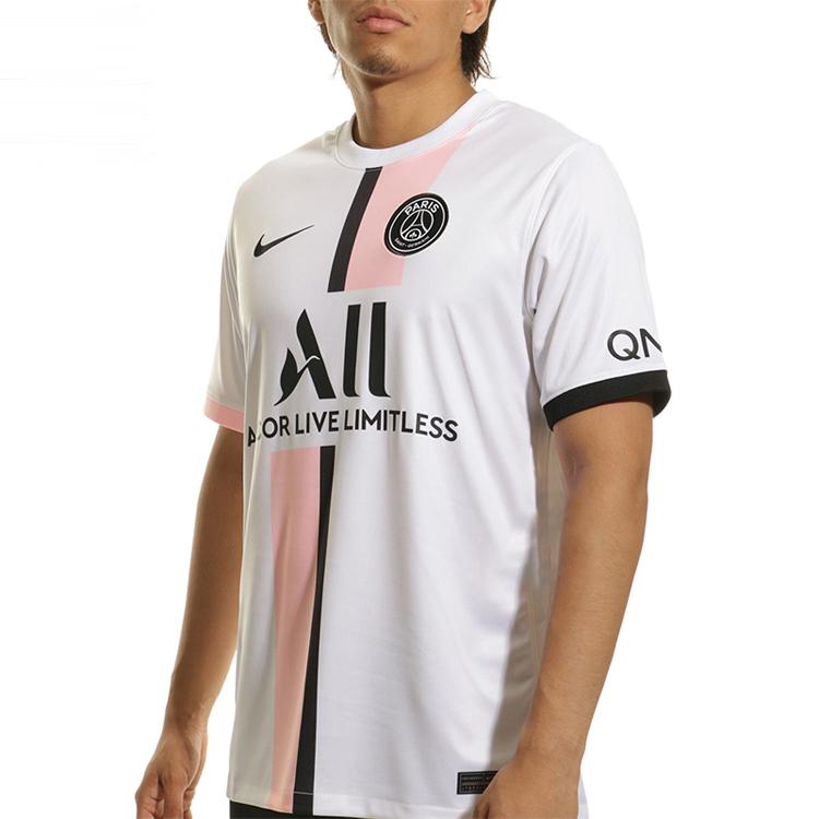 Nike Выездная тренировочная майка с короткими рукавами Paris Saint-Germain 21-22 сезона, мужские спортивные майки белого цвета CV7902-101