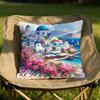 Santorini Landscape Cushion Cover Soft Reversible Durable Pillow Cover MultiScene Use for Home Car Daily Comfort