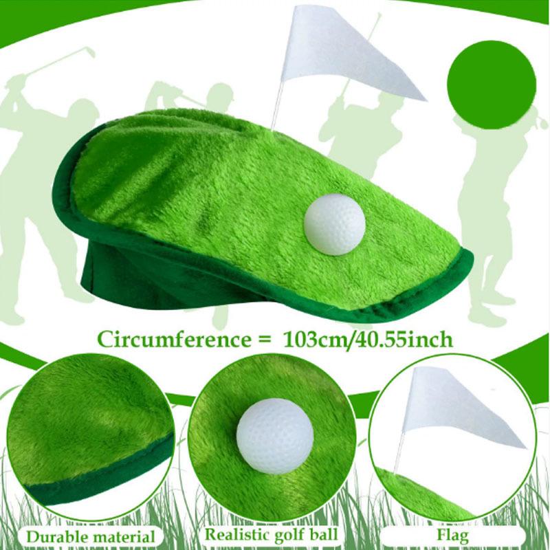 Cross-Border Golf Beret with Golf Ball Flag - Party Costume Accessory