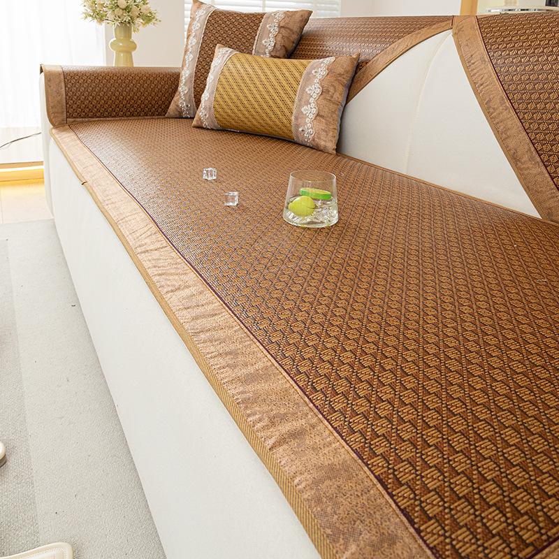 Ретро Подушка для дивана Летняя Новая Ротанговая Подушка для сиденья Чехол Тканевый Коврик Цельный Прямой Комбинированный Подушка для сиденья дивана