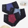 3 шт. женские трусики больших размеров, трусы с цветочным принтом, кружевные ультратонкие женские трусы Xl-6Xl