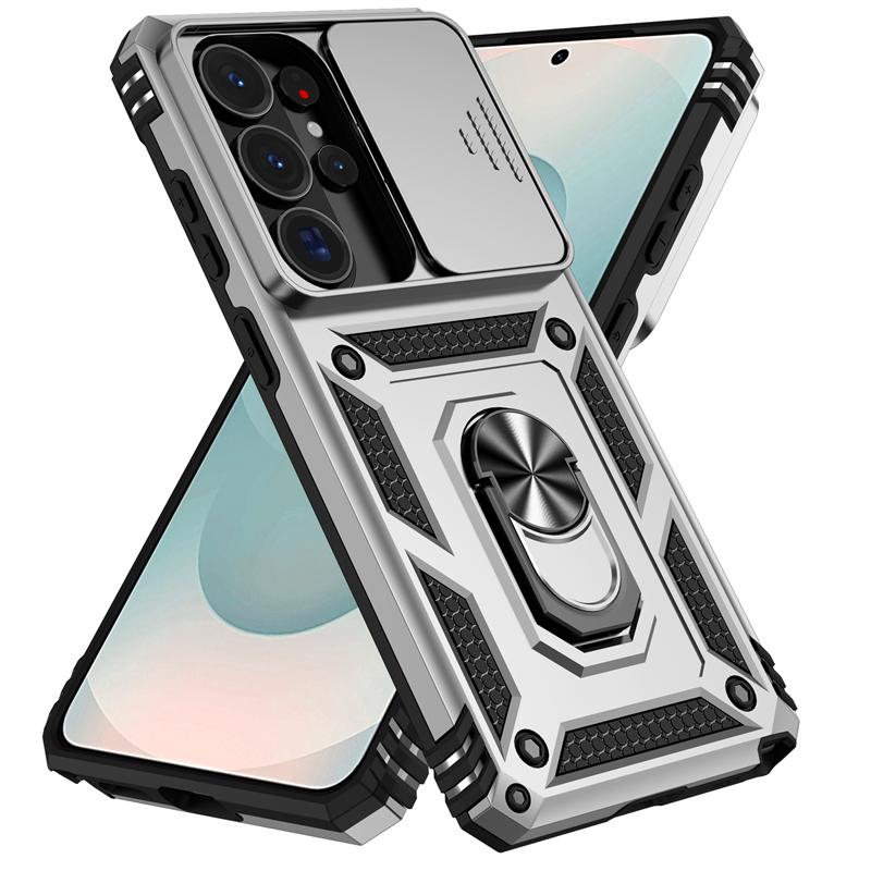 Сдвижной кейс-окно для Samsung Galaxy S26 Ultra Чехол S26 Ultra Чехол Броня Ударопрочный Держатель-кольцо Защита камеры Чехол