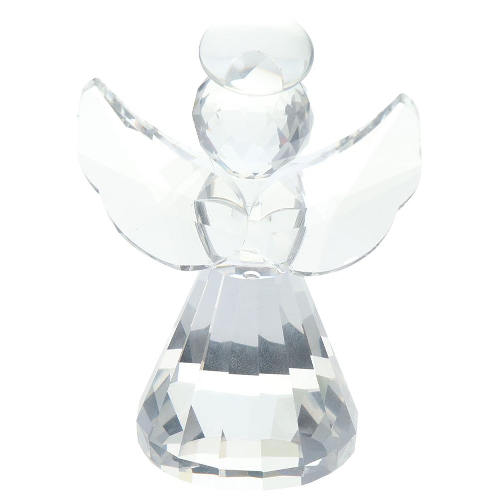 Белый кристалл, красивый стеклянный ангельский орнамент, прозрачный ангельский кристалл, украшение для дома