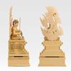 Seated Acala wood carving cypress wood with light gold Guardian deity of the zodiac for those born in the Year of the Rooster Myoo (22.5cm) (wood