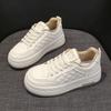 Туфли на платформе белые женские туфли весна новинка универсальная кожаная спортивная обувь женская повседневная обувь увеличивающая высоту доски обувь