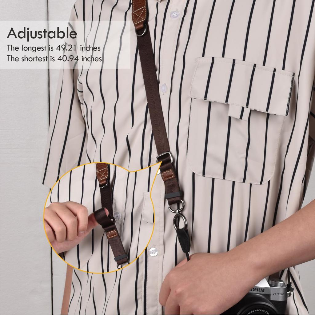 VOVMOEYA Camera Camera Neck Strap with Triangle Ring for and Compatible with Fuji Compact and Mirrorless Digital Total Crossbody or Neck Strap with