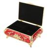 Vintage Jewelry Box Glossy Exquisite Rust Resistant Rose Relief Design Jewelry Storage Box