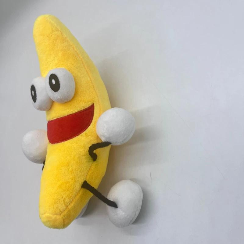 Shovelware Brain Game Plush Toy Cartoon Fruits Stuffed Dolls Banana Donut Apple Orange Figures Christmas Plushie Peluche Gift