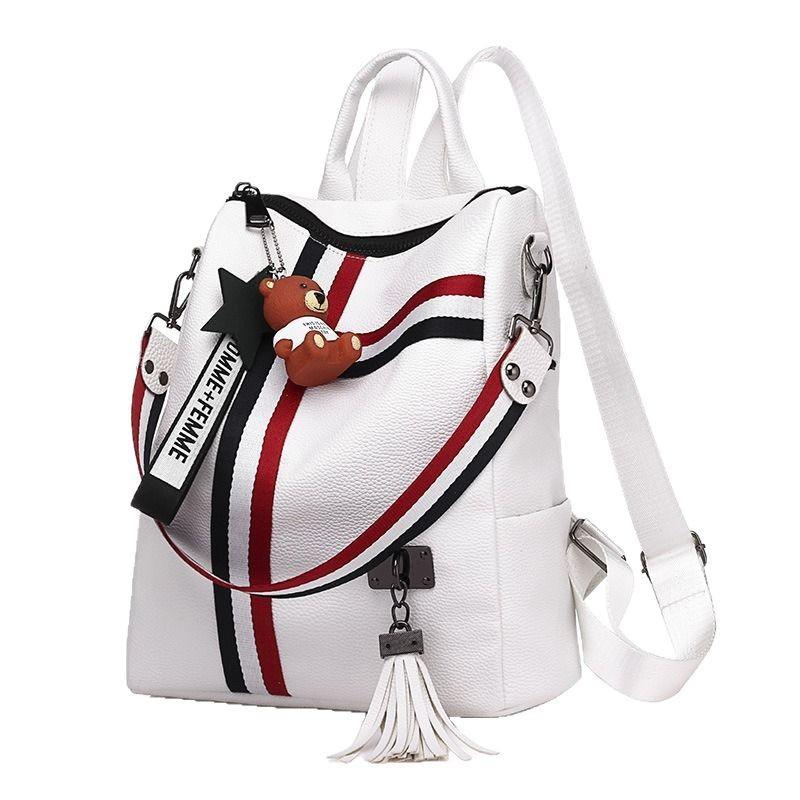 New Women's Bag Large Capacity Ladies Backpack European and American Fashion Ribbon Backpack Trendy