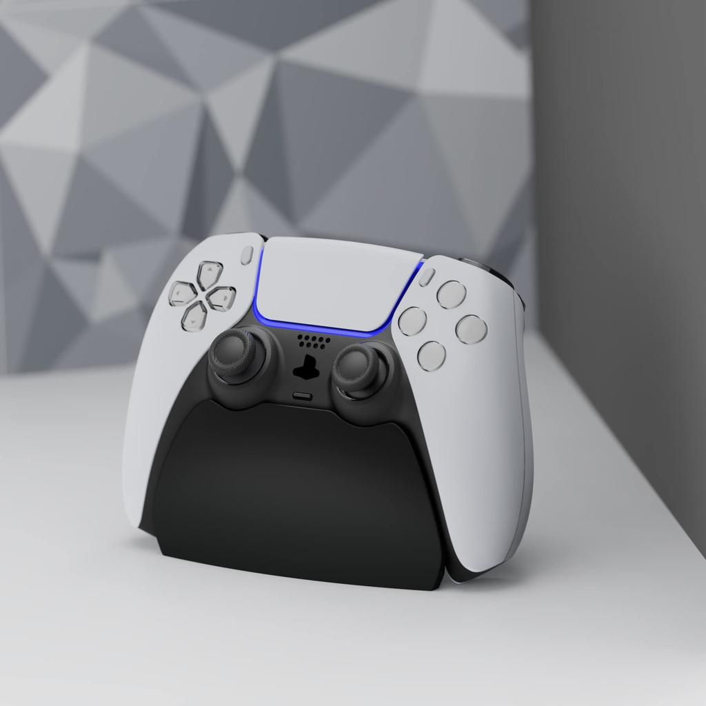 Подставка для контроллера PS5 PlayVital с резиновыми накладками, совместимая с контроллерами PlayStation 5 [Черный]