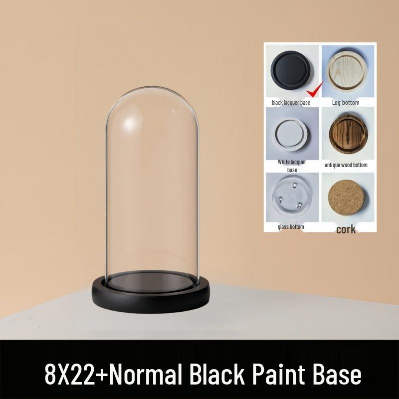 Eternal Flower Glass Dome: Modern Home Decor with Preserved Flowers and Handcrafted Figurine