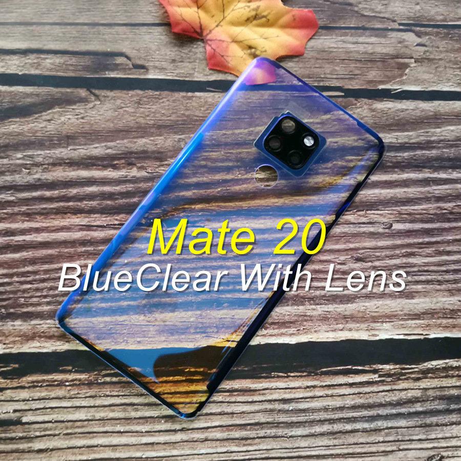 Прозрачное стекло для Huawei Mate 10 20 30 Pro, задняя дверь с аккумулятором и объективом камеры