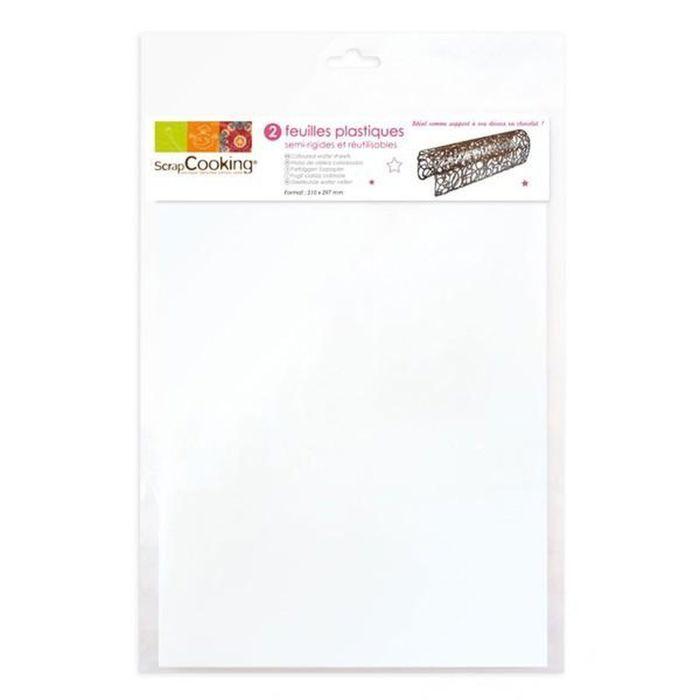 6 feuilles plastique semi-rigides pour chocolat