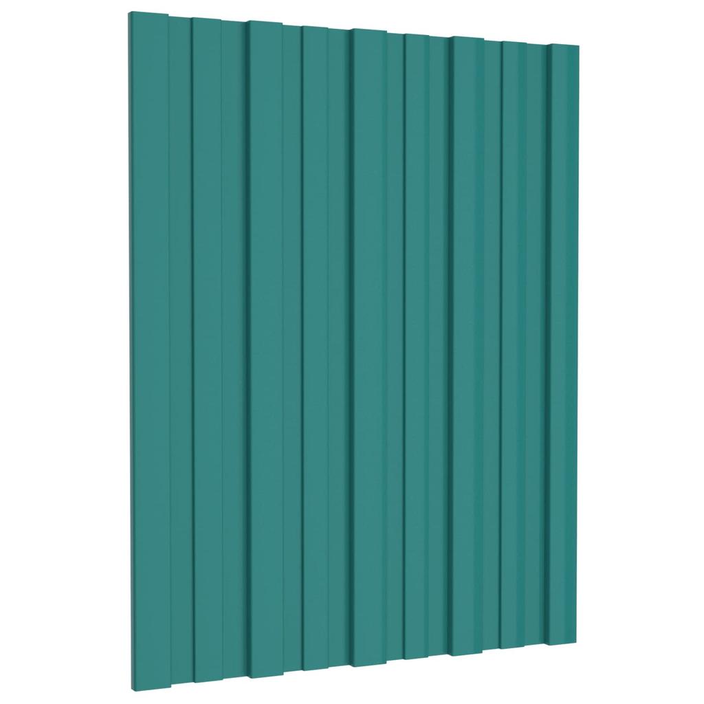 Roof Panel 36 Pcs Green 60 x 45 cm Galvanized Steel