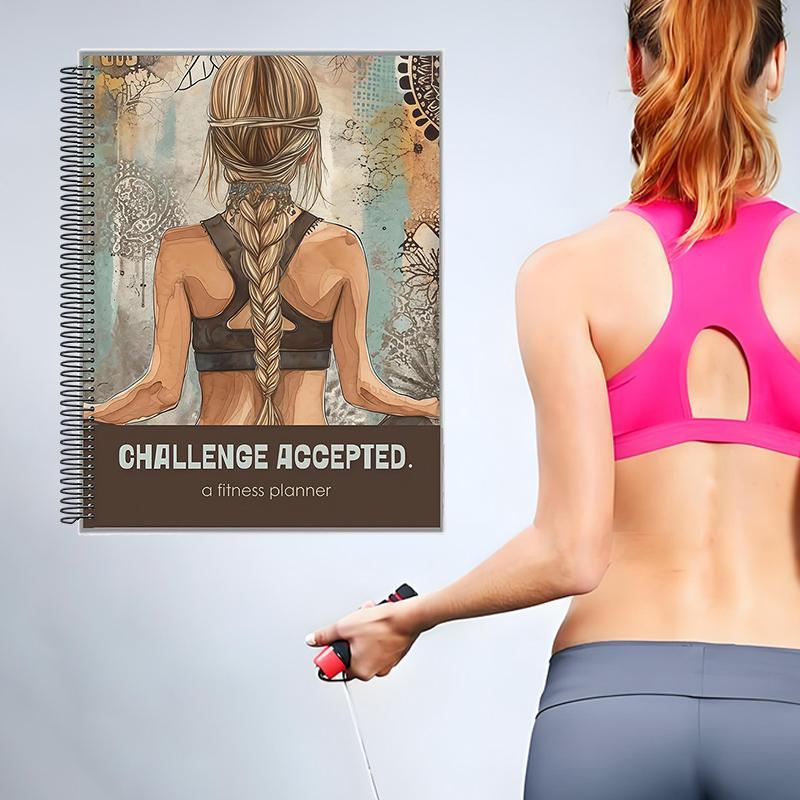 Планнер Challenge Accepted Fitness — 90-дневный журнал тренировок и питания для здоровья и благодарности, Вечерний планер для размышлений