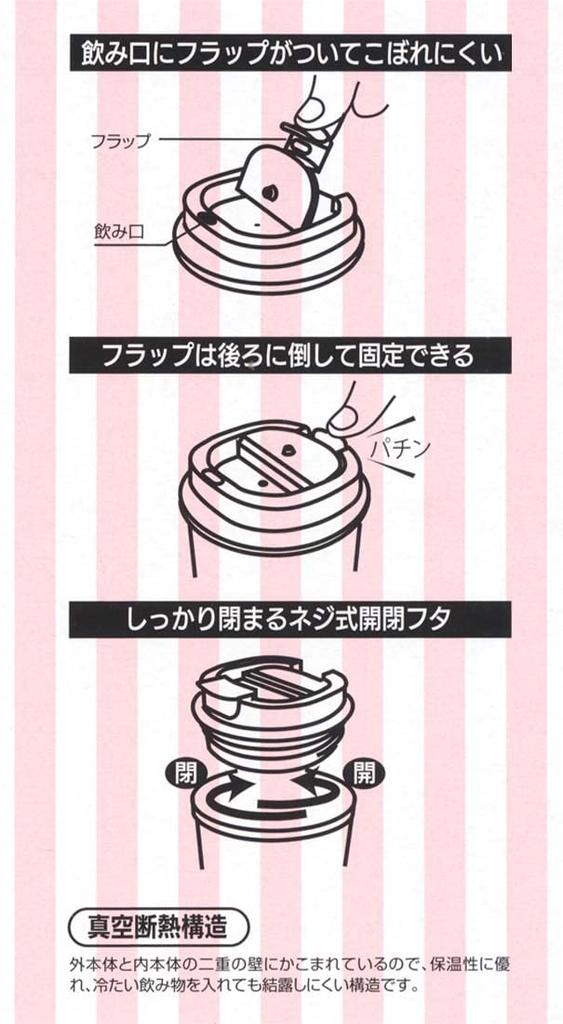 Skater Vacuum Stainless Steel Insulated Coffee Tumbler S 350ml Gaspard and Lisa STBC3F-A