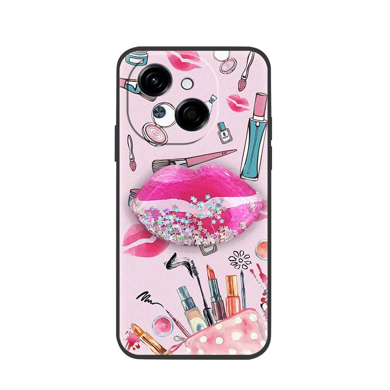 Защитная вращающаяся подставка чехол для телефона для Tecno POP9 4G/Spark GO 1/KL4 водонепроницаемый ТПУ с силиконовым покрытием софт-тач с блестками прочный