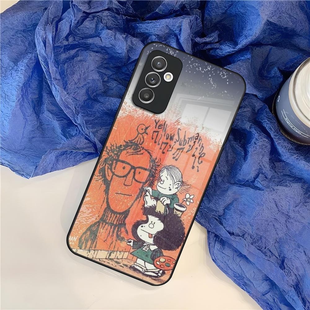 Mafalda Phone Case for Samsung S25 S24 S30 S21 S23 S20 S22 Fe S10 E S9 Note 20 Pro Ultra Plus glass Cover