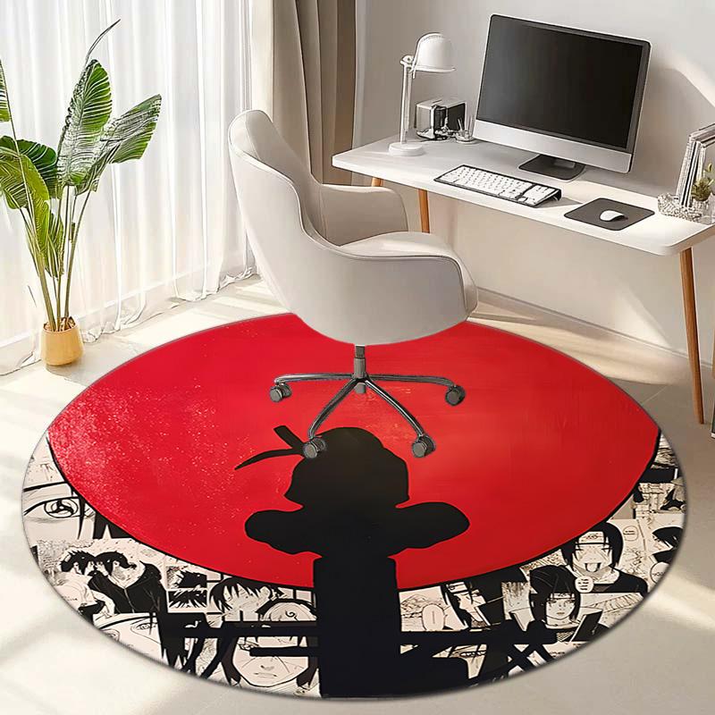 Famous cartoon NARUTO protagonist Uzumaki Naruto round carpet soft home decoration anti-slip door mat outdoor picnic mat carpet M1