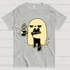 Cute Ghost Holding Cat Cotton Summer Casual Cool Loose T-Shirt