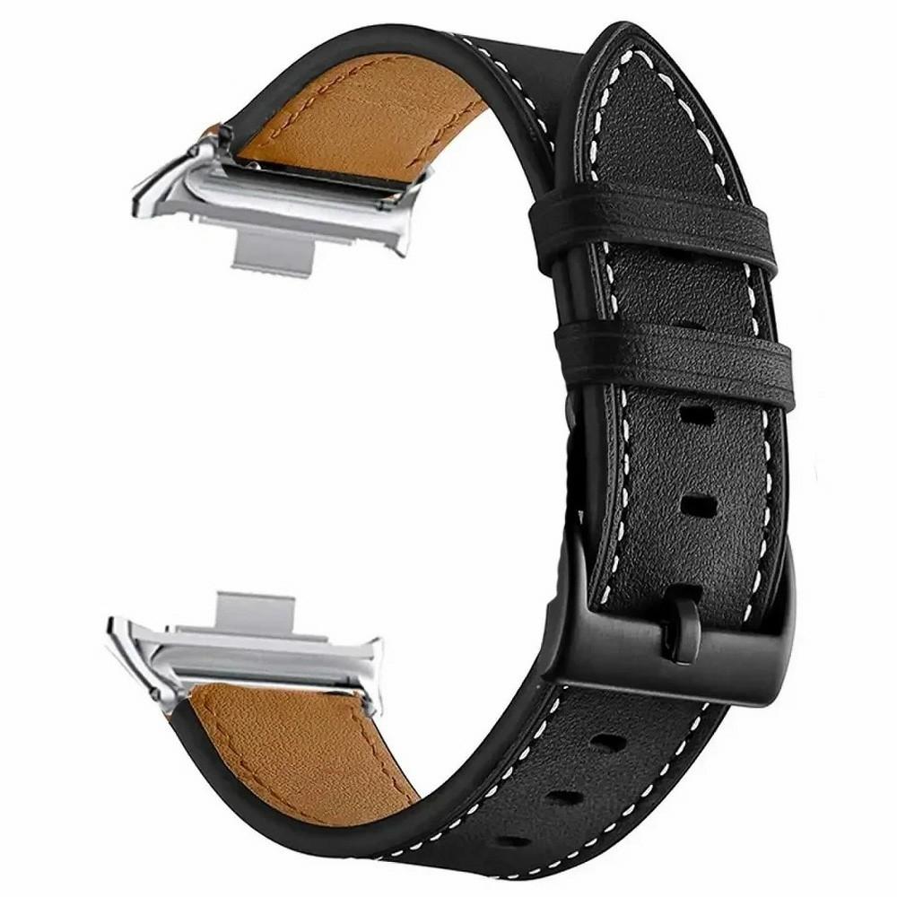 Кожаный ремешок для часов из волокна для Xiaomi Smart Band 9 Pro/8 Pro/Redmi Watch 6/5/4 Строчка Быстросъемный сменный ремешок