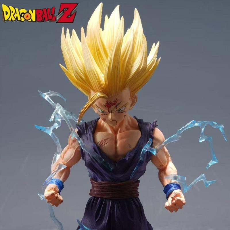 24 см Фигурка Аниме Dragon Ball Z Сын Гохан Фигурка Действия Супер Сайян 2 Игра с Селлом Детские Игрушки Сон Гоку Милый Подарок