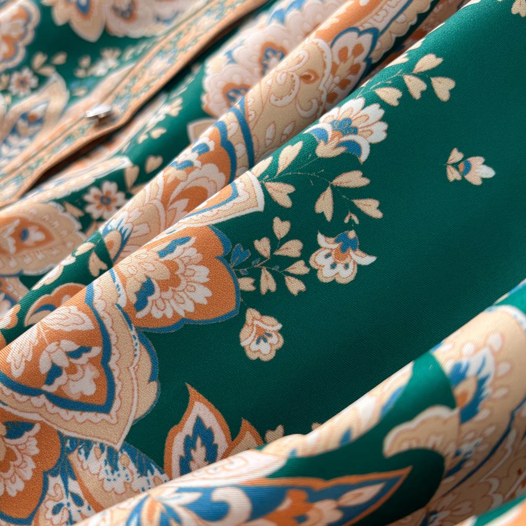 Chic Slim Single Breasted Elegant Sashes Print Vintage Dress Elegant High Street Korean Evening Dress