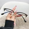 Metal Frame Anti-blue Light Radiation Protection Glasses Protection Goggle Schoolgirl's Online Class