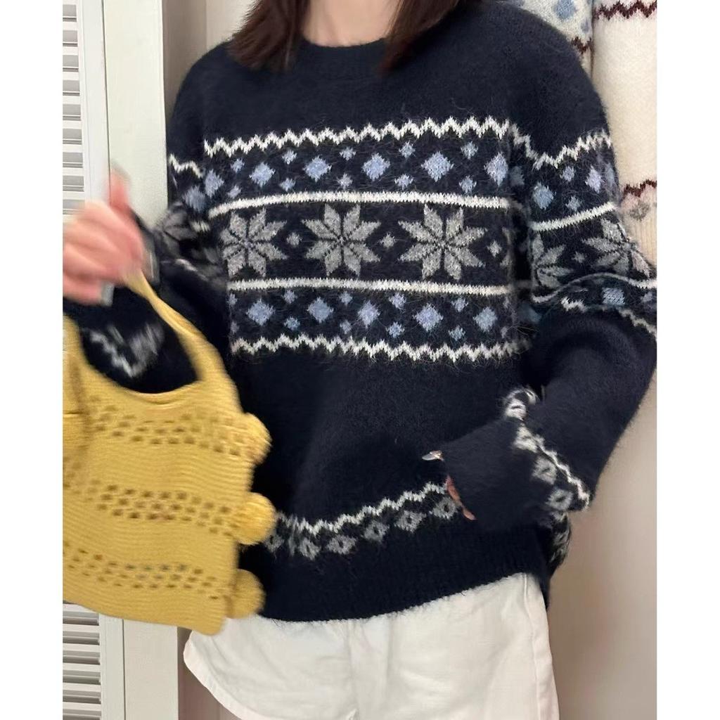 Women Autumn Winter Loose Knitted Sweater Soft Warm Long Sleeve Solid Color Casual Oversized Pullover Daily Streetwear Tops