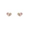 Love Earrings Simple Pink Earrings New Fashion Design Sense Earrings High Sense Online Celebrity Small Fresh Earrings.