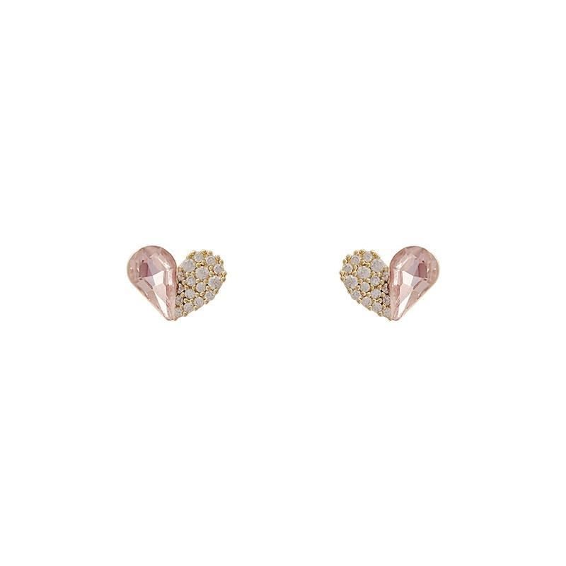 Love Earrings Simple Pink Earrings New Fashion Design Sense Earrings High Sense Online Celebrity Small Fresh Earrings.