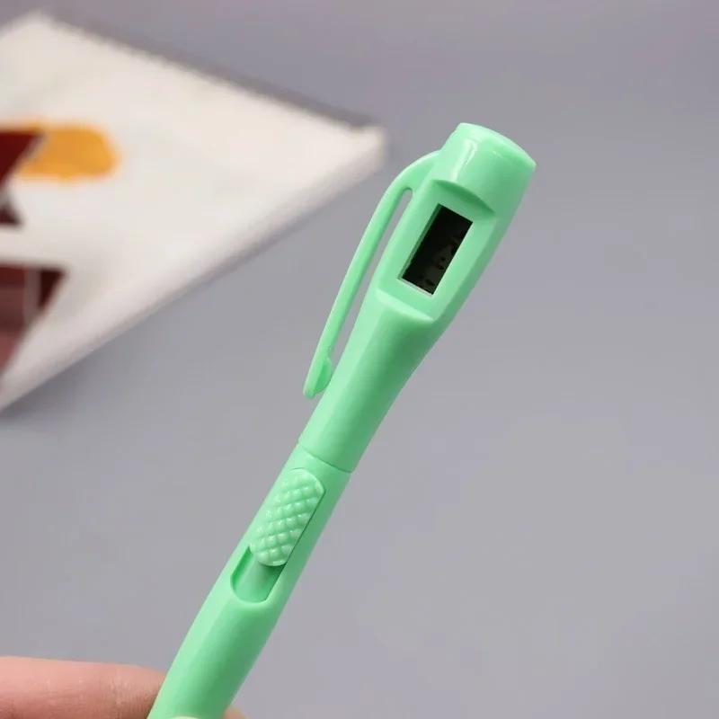 Electronic Watch Ball Pen for Office Clock Test Kawai Creative School Students Supplies Blue Ballpoint Pens Korean Stationery