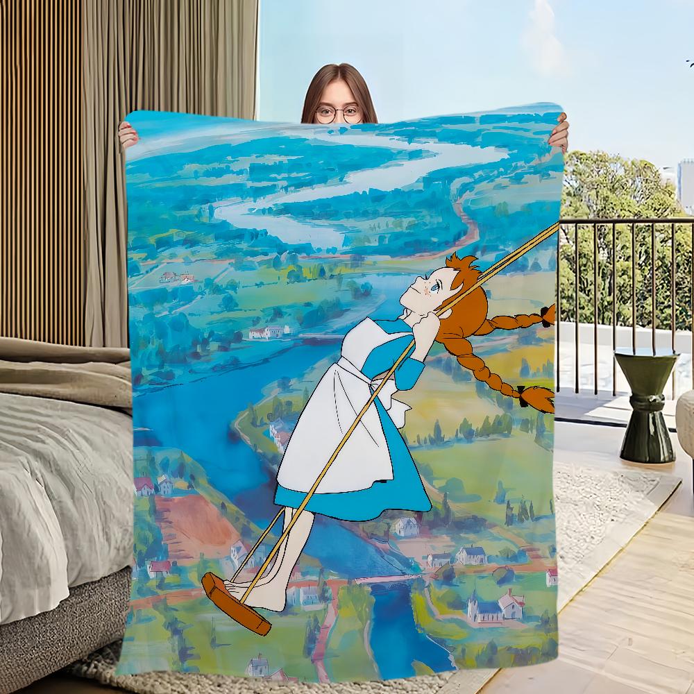 Мультфильм аниме a-Энн из Зеленых Крыш Фланелевое теплое уютное мягкое плюшевое одеяло для дивана гостиной дома спальни дорожный подарок дом