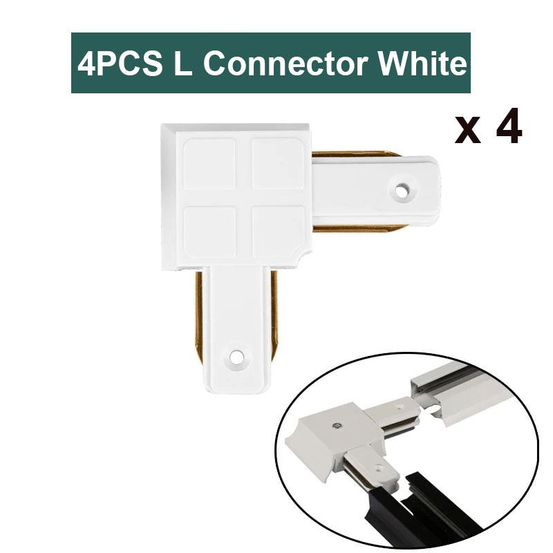 Комплект светильников на рельсах с 2 проводами, светильник на 0,5 м, светодиодный светильник на рельсах для гостиной, прямые/Г-образные разъемы, потолочная коробка