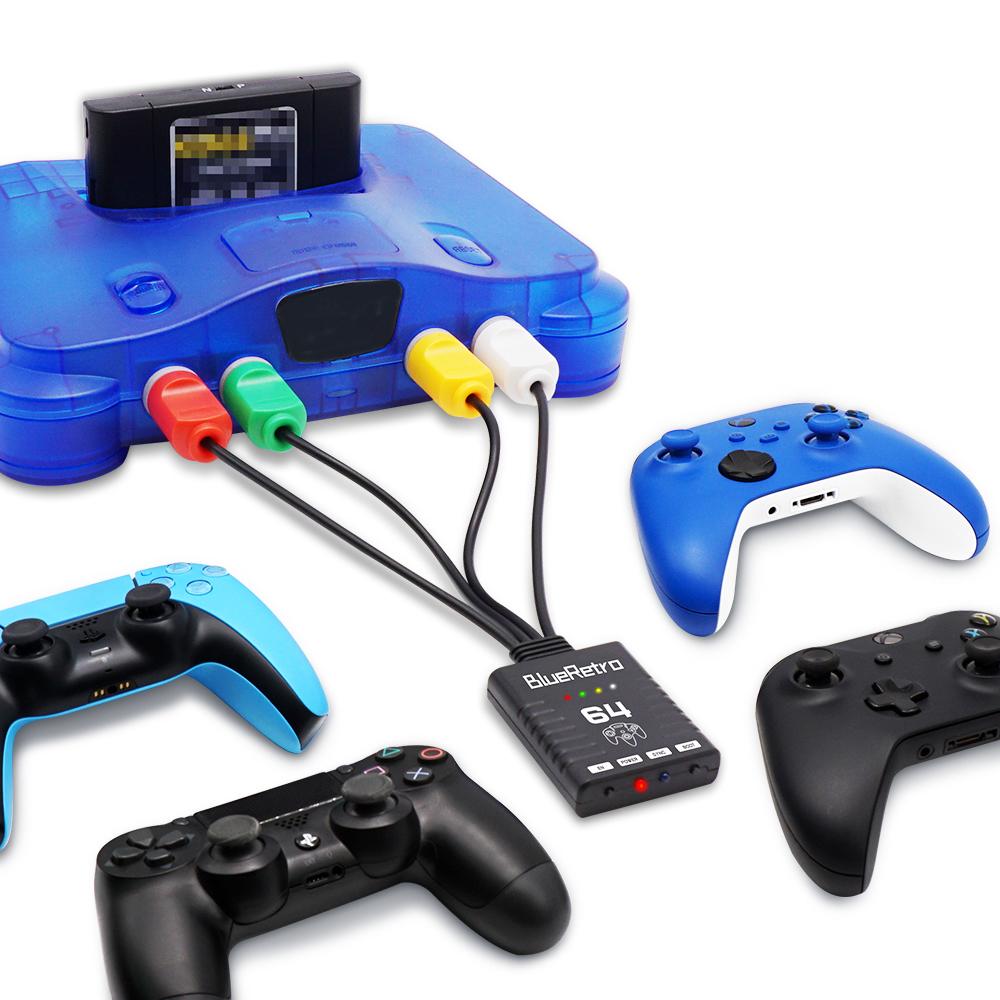 Беспроводной адаптер BlueRetro для геймпадов Nintendo 64 N64, поддержка до четырех беспроводных геймпадов