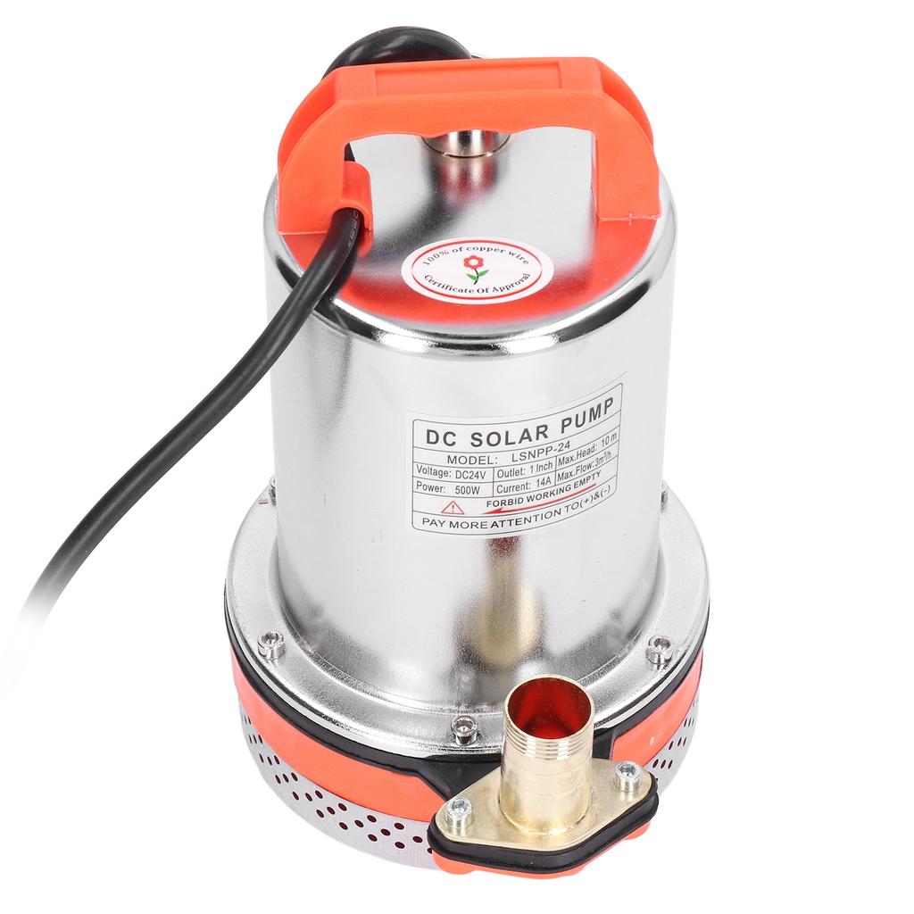 Погружной насос солнечный высокий напор полностью медный провод мотор глубинный насос для воды DC24V