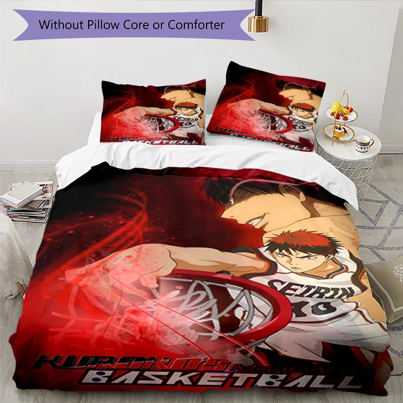 3pcs Kuroko's Basketball2 pattern bedding set duvet cover set includes duvet cover &pillowcases, perfect all season bedroom decoration & gift
