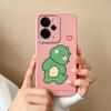 Cover Case For Oppo Realme 14T 14 14X Narzo 10 30 60 P3 C75x A5 Pro Cute Cartoon Dinosaur Pattern Liquid Silicone Anti Fingerprint Shell For Oppo Capa