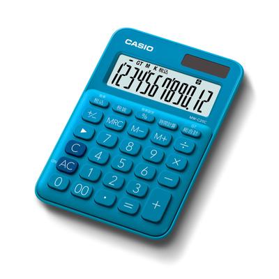 Casio Цветной калькулятор Lake Blue 12 цифр Mini Just Type MW-C20C-BU-N