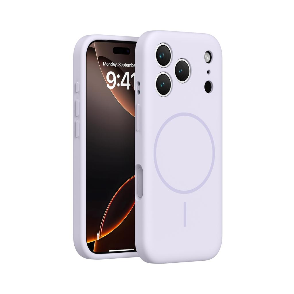 Жидкий силиконовый чехол для IPhone 17, матовый, с магнитной зарядкой, полноразмерный, ударопрочный, мягкий чехол для Apple 16