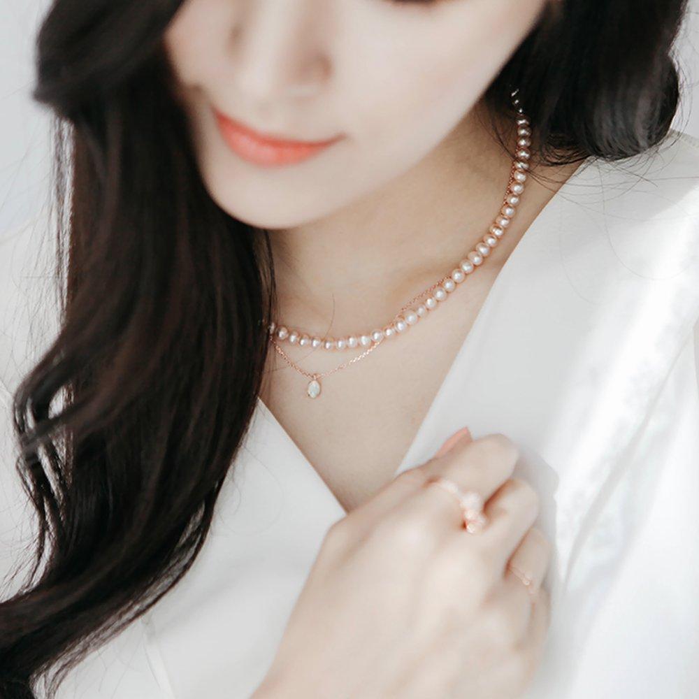 J.Lauren N0653 October Birthstone Opal Necklace