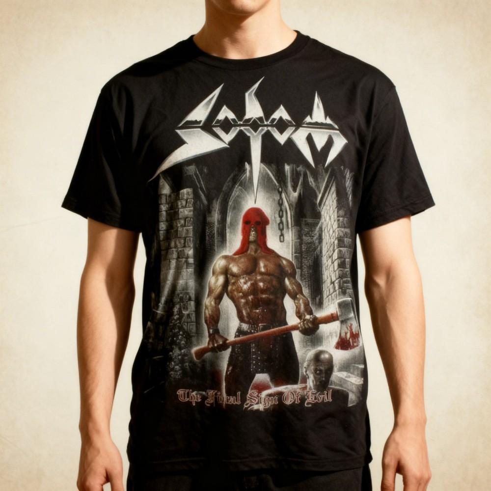 Ретро Футболка SODOM THE FINAL SIGN OF EVIL Классическая Черная Унисекс S234XL Унисекс Футболка