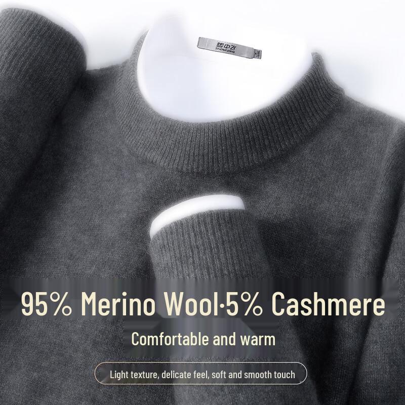 Snowflying Men's Cashmere Blend Wool Sweater
