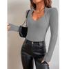 Женская мода с длинным рукавом повседневный пуловер топы осень зима Femme Knit Pull свитер