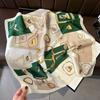 Fashion 70*70 Cm New Designer Women Scarf Houndstooth Silk Print Wrap Temperament French Luxury Ladies Handkerchief Headband
