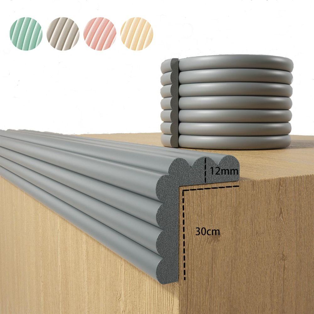 2m Desk Edge Guard Strip Self Adhesive Foam Bumper Wall Corner Protector for Window Sill Bedside
