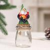 Рождественская банка для конфет, прозрачная стеклянная банка с крышкой, смоляная статуэтка гнома Санты, мини-баночка для закусок на кухонный стол, многоярусный поднос, украшение для вечеринки