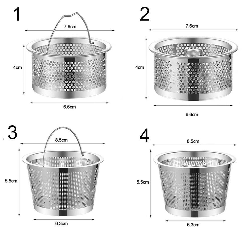Stainless Steel Sink Strainer Round Shape Anti-blocking Drain Stopper Mesh Hair Catcher Floor Waste Filter Net