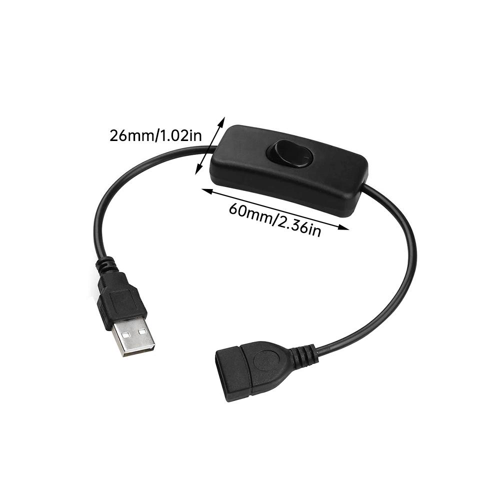 Удлинительный кабель USB-переключателя поддерживает передачу данных и питание с выключателем питания для светодиодных лент, USB-устройств