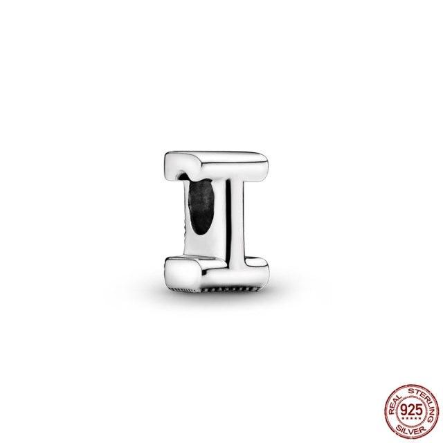 100% натуральная подвеска из стерлингового серебра 925 пробы, памятная буква серии A-Z, бисер, оригинальный браслет-подвеска Panjia, ювелирные изделия